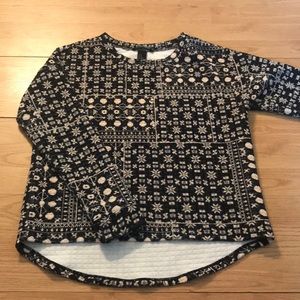 High-low long sleeve top